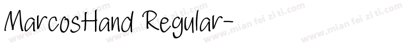 MarcosHand Regular字体转换